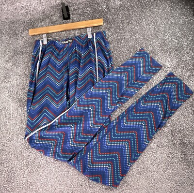 Craft Running Woman's Large Lined Full Length Geometric Print Polyester Leggings