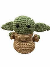 Baby Yoda The Child Inspired Crocheted Plush Stuffed Doll Figurine/Toy, 6" Tall
