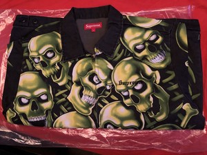 supreme skull pile work jacket
