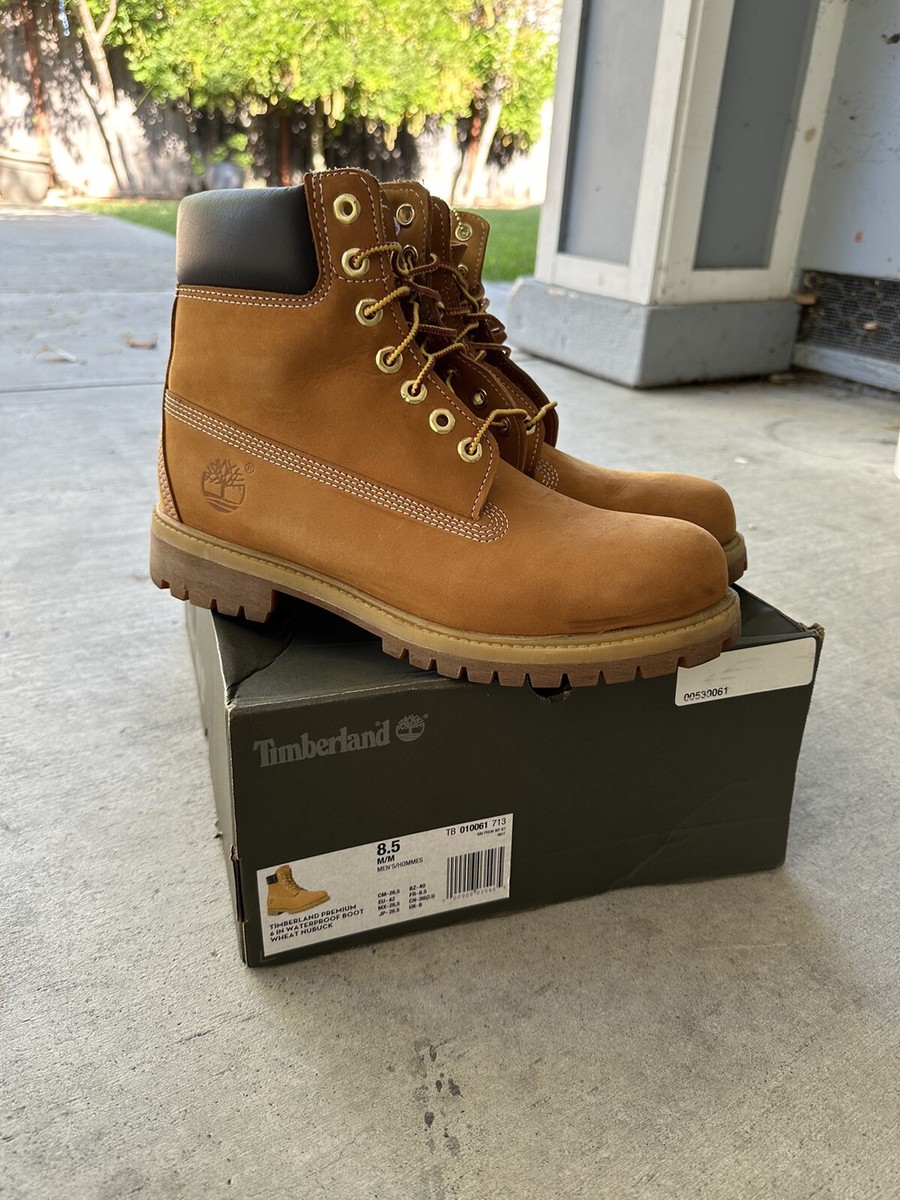 Timberland 6in premium boot wheat nubuck 8.5 | eBay
