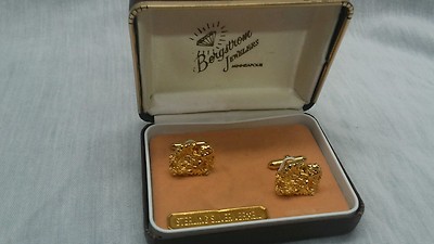 Vtg. Dolan Bullock modernist brutalist  sterling silver 925 vermeil cufflinks 