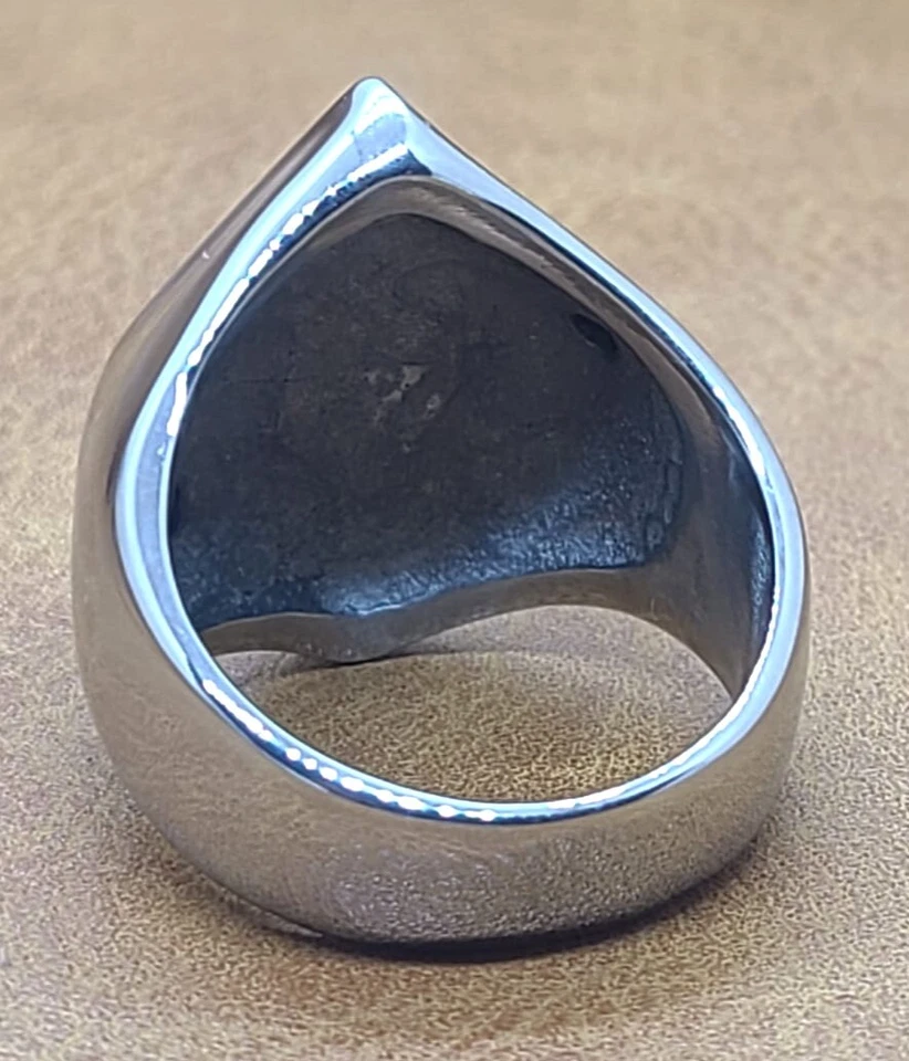 1%er один процент зеленый мотоцикла вне закона мотоциклиста из нержавеющей стали кольцо размеров 7 до 15 - Изображение 3 из 4