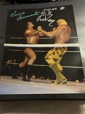 WWE Superstar Billy Graham & Bruno Sammartino signed & autograph 8x10 photo