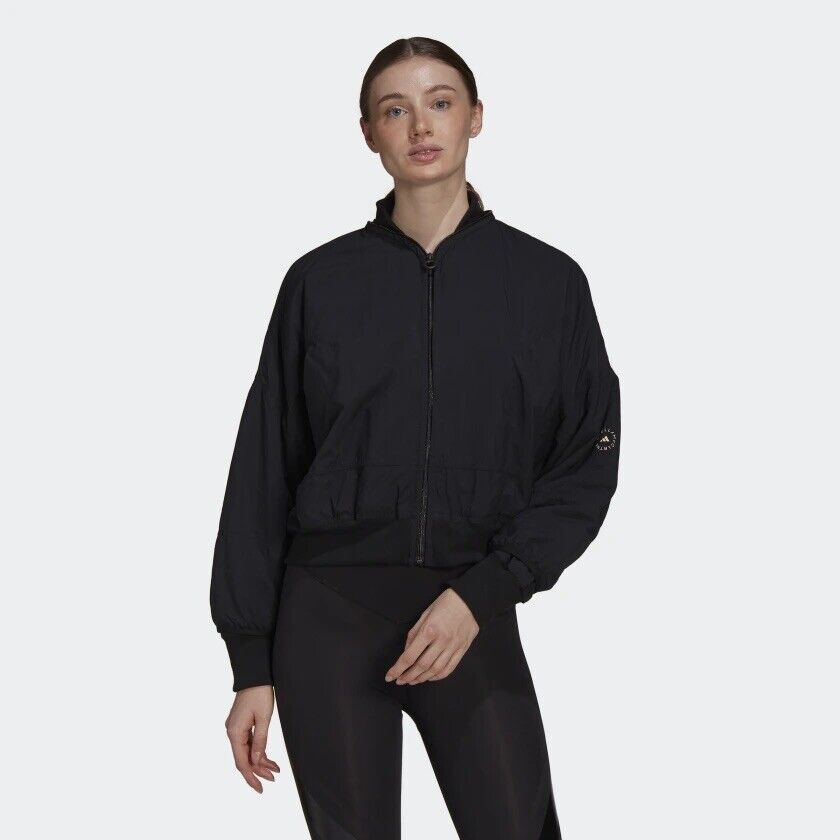 adidas Stella McCartney Bomber Jacket Full Zip Crop Puffer adidas Stella McCartney Bomber Jacket Full Zip Crop Puffer