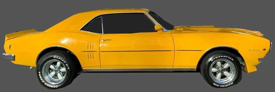 Vintage Body Side Molding Trim Camaro Firebird 67-92 5/8" w/Black Rubber Insert Foto 2 de 4