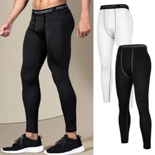 Mens Compression Pants Base Layer Long Tight Leggings Pants Gym Running Workout