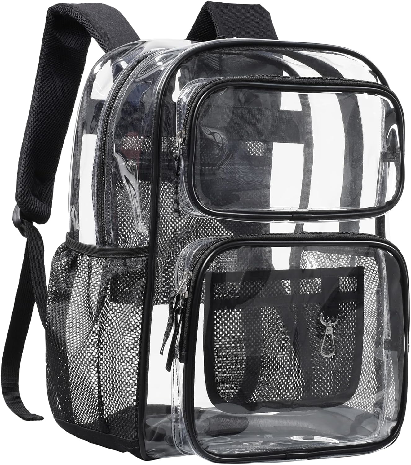 PACKISM Clear Backpack for School - 17 inch Large Heavy Duty Clear Bookbag for 2