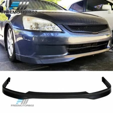 Fits 03-05 Honda Accord Sedan Type R Style PP Unpainted Black Front Bumper Lip