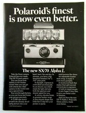 1976 POLAROID SX-70 Land Camera Alpha 1 Magazine Ad
