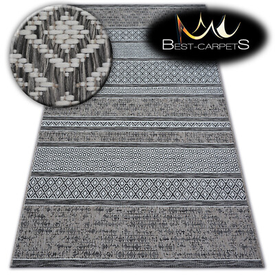 TRENDY Teppiche STYLISCHER MODERNER TEPPICH 'LOFT' grau GÜNSTIG Best-Carpets hochwertig