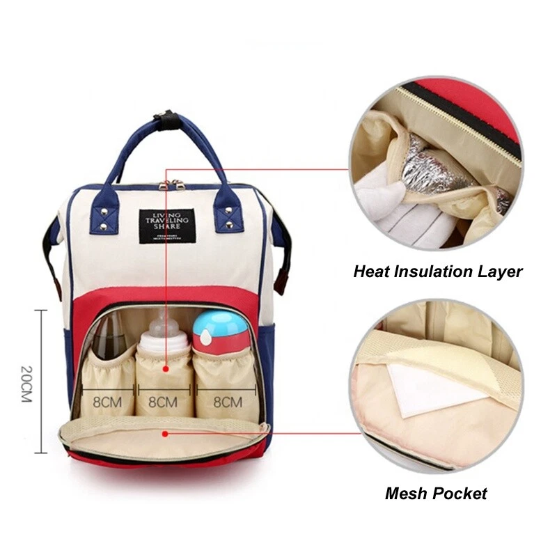 Mochila impermeable de viaje multifunción bolsa de pañales para bebé Living Traveling Share Foto 3 de 4