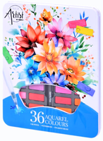 Aquarellfarben Set 36 Wasserfarben Aquarell Farbe Wassertank Pinsel Bleistift