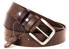 Men's Genuine Buffalo Full Grain Leather Belt 1 1/2" width USA Handmade by Amish