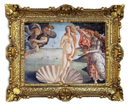 Wunderschönes Gemälde Bilder Die Geburt der Venus Botticelli Bild  56x46 cm RR - Bild 1 von 11