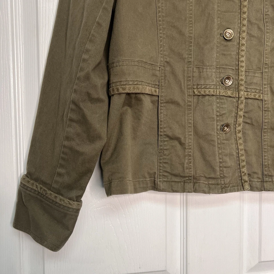 Женская большая зеленая спортивная куртка военного стиля Jones New York Gorpcore - Изображение 2 из 4