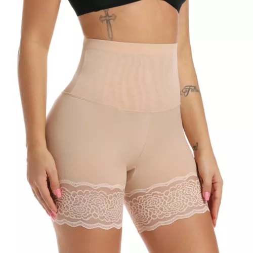 Women's High Waist Half Slip Shorts With Lace Trim Shapewear for Under Dresses - Picture 17 of 34