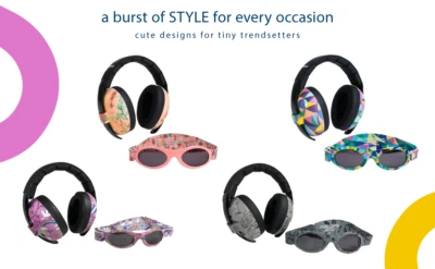 Baby Child Noise Cancelling Ear Defenders & UV Protection Sunglass Combo By Banz