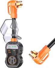 RV Surge Protectors 50 Amp, 15000 Joules RV Circuit Analyzer, IP68 Surge Voltage