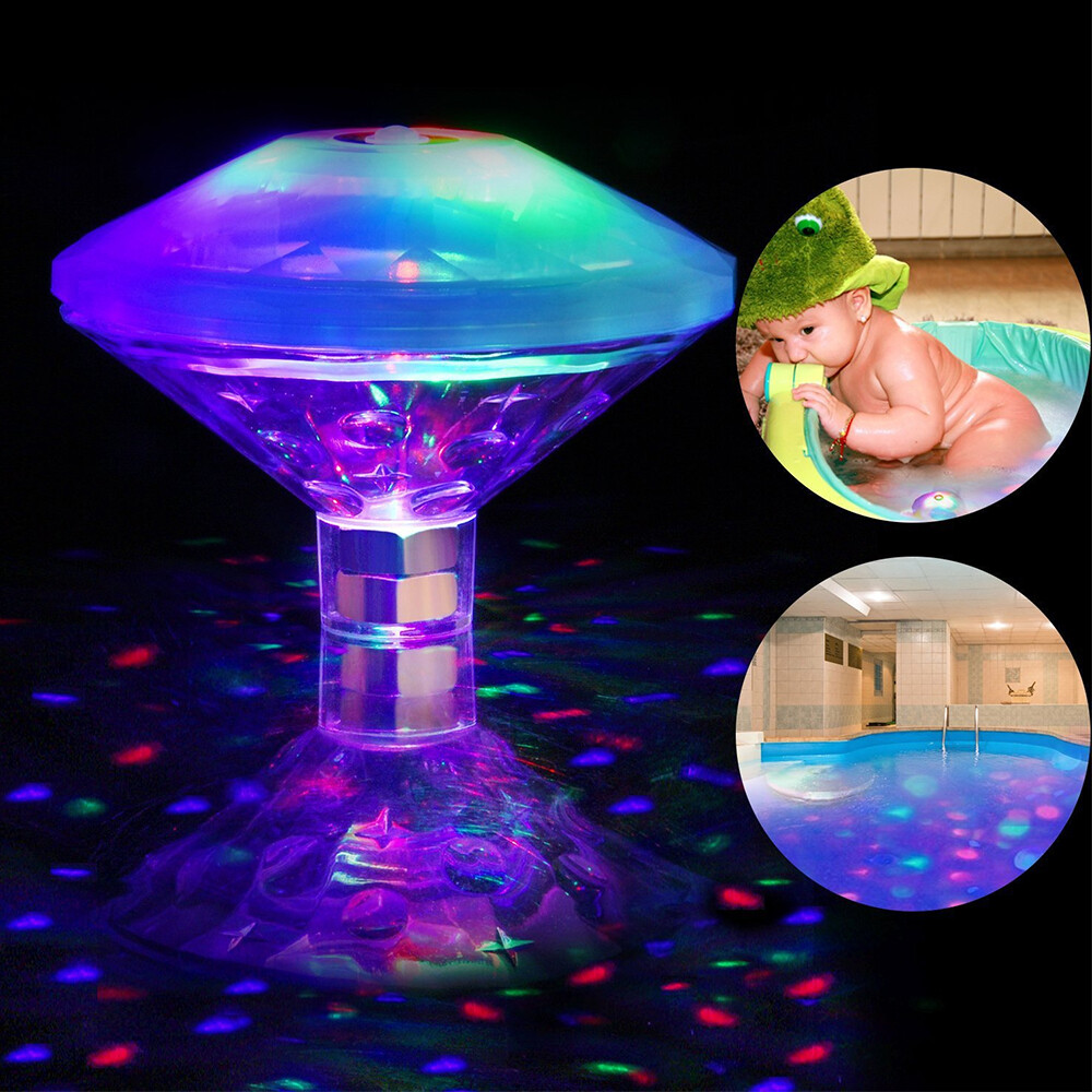 Floating Underwater RGB LED Disco Light Glow Show Swimming Pool Hot Tub ...