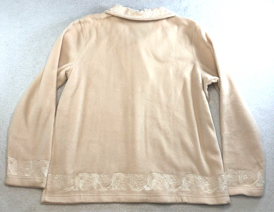 Denim & Co. Womens Jacket Sz L Floral Embroidered Pearl Snaps Long Sleeve NWT - Image 4 of 4