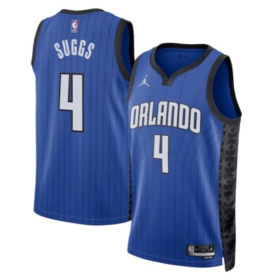 Orlando Magic Jalen Suggs Jordan Royal 2022/23 Swingman Jersey Statement Edition