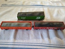 3 Lot HO Train Hopper Gondola - Burlington, Rio Grande Burlington Northern