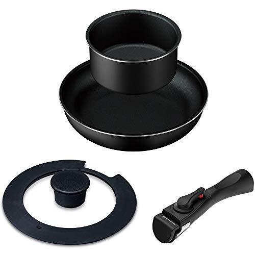 New Iris Ohyama TF-SE4 Frying Pan Set  Black  10.2 inches (26 cm)  Set of 4!
