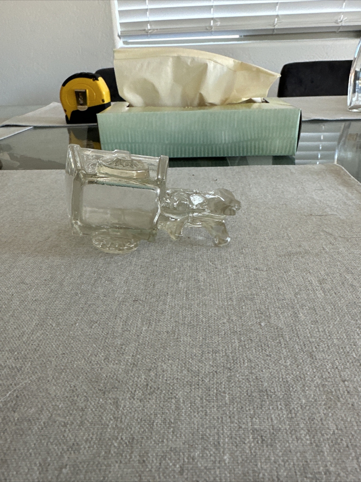 Vintage Large Glass Candy Dish Horse and Cart eBay