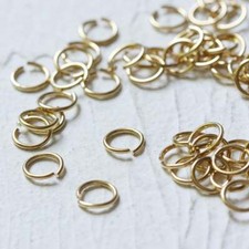 100 Pieces Raw Brass Jump Rings- 8x1mm CW-4287C