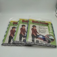 3 Kwik-Covers Blue/White Fitted 8 Ft x 30 in. Banquet or Picnic Table Cover