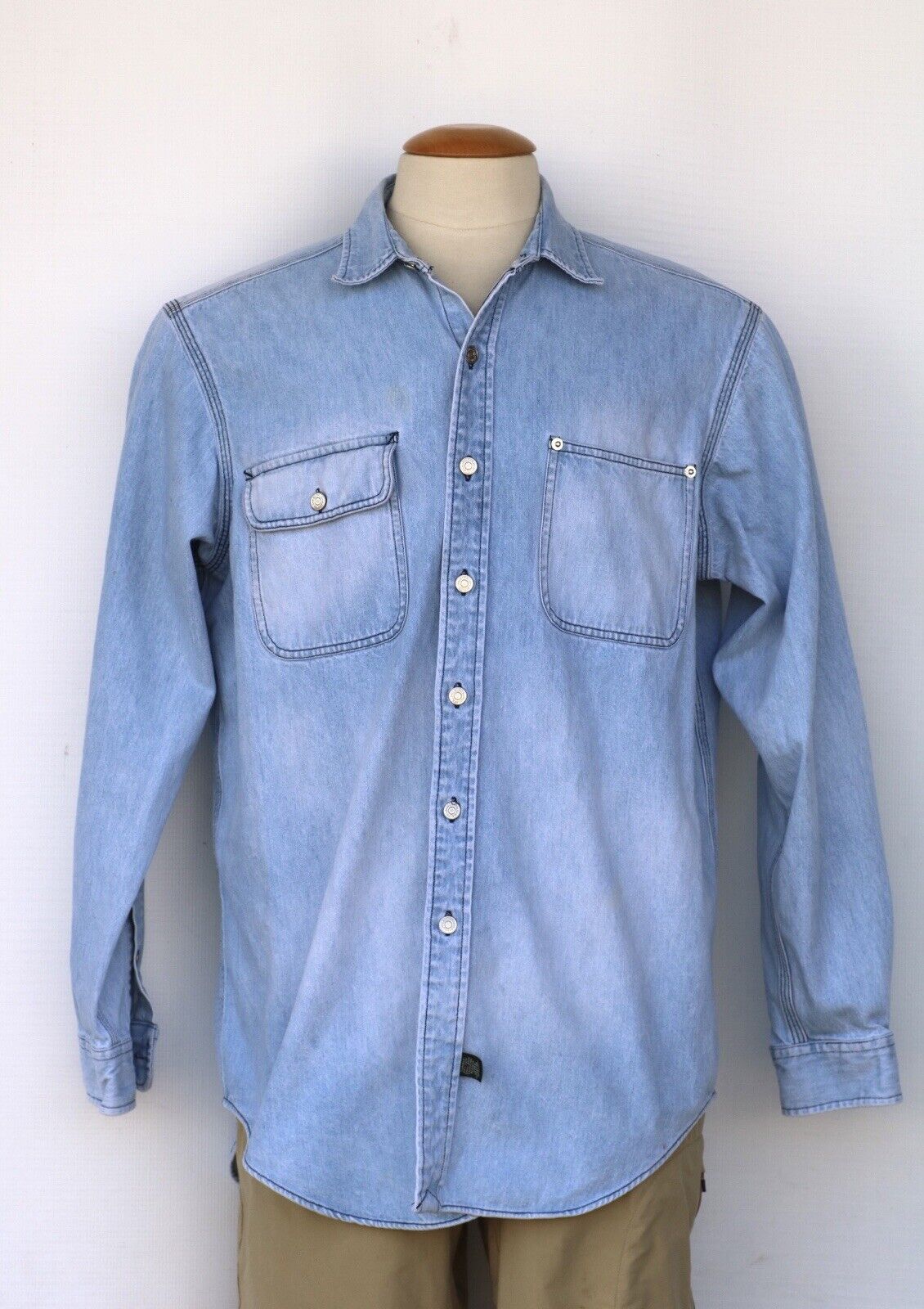 een beetje de elite Floreren Vintage Ralph Lauren Polo Country Mens Denim Shirt LG | eBay