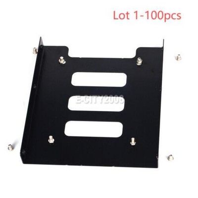 Lot 2.5'' to 3.5'' Bay SSD Metal Hard Drive HDD Mounting Bracket Adapter Dock/Tray