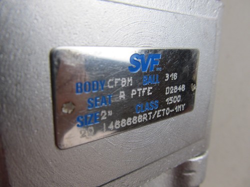 SVF BALL VALVE CF8M BODY PTFE 2" SIZE 316 BALL CLASS 1500 - New - Picture 8 of 9