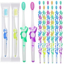 300 Pcs Kids Toothbrushes Soft Bristle and Cute Panda Rubber Handles for Todd...