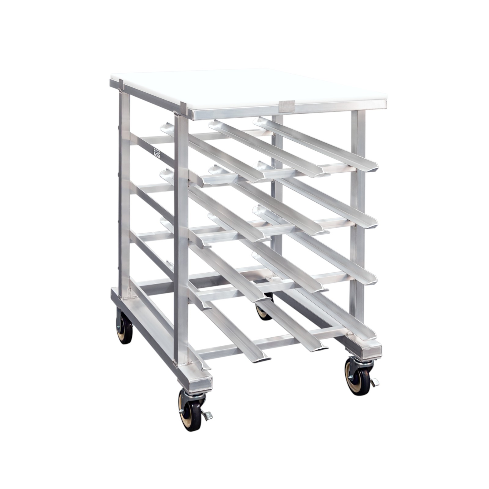 New Age Industrial 1227 HalfSize Mobile Can Storage Rack with Poly
