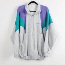 Vintage 90s Adidas Color Block Embroidered Logo Full Zip Track Jacket Size XL