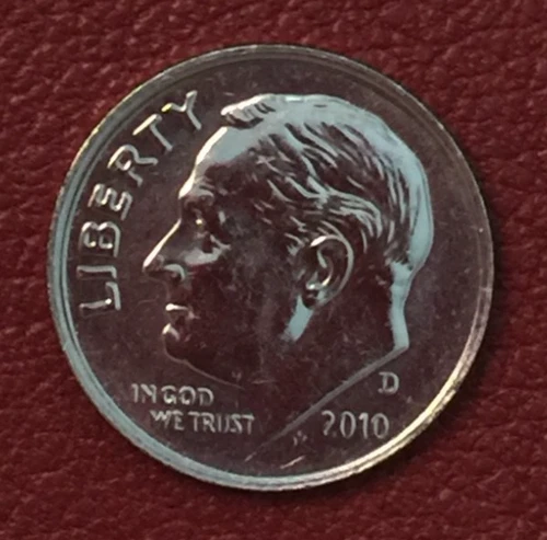 2010-D Roosevelt Dime — photo from the most recent tracked eBay sale