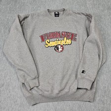 Starter Florida State Seminoles Sweatshirt Mens M Gray NCAA Football Crewneck