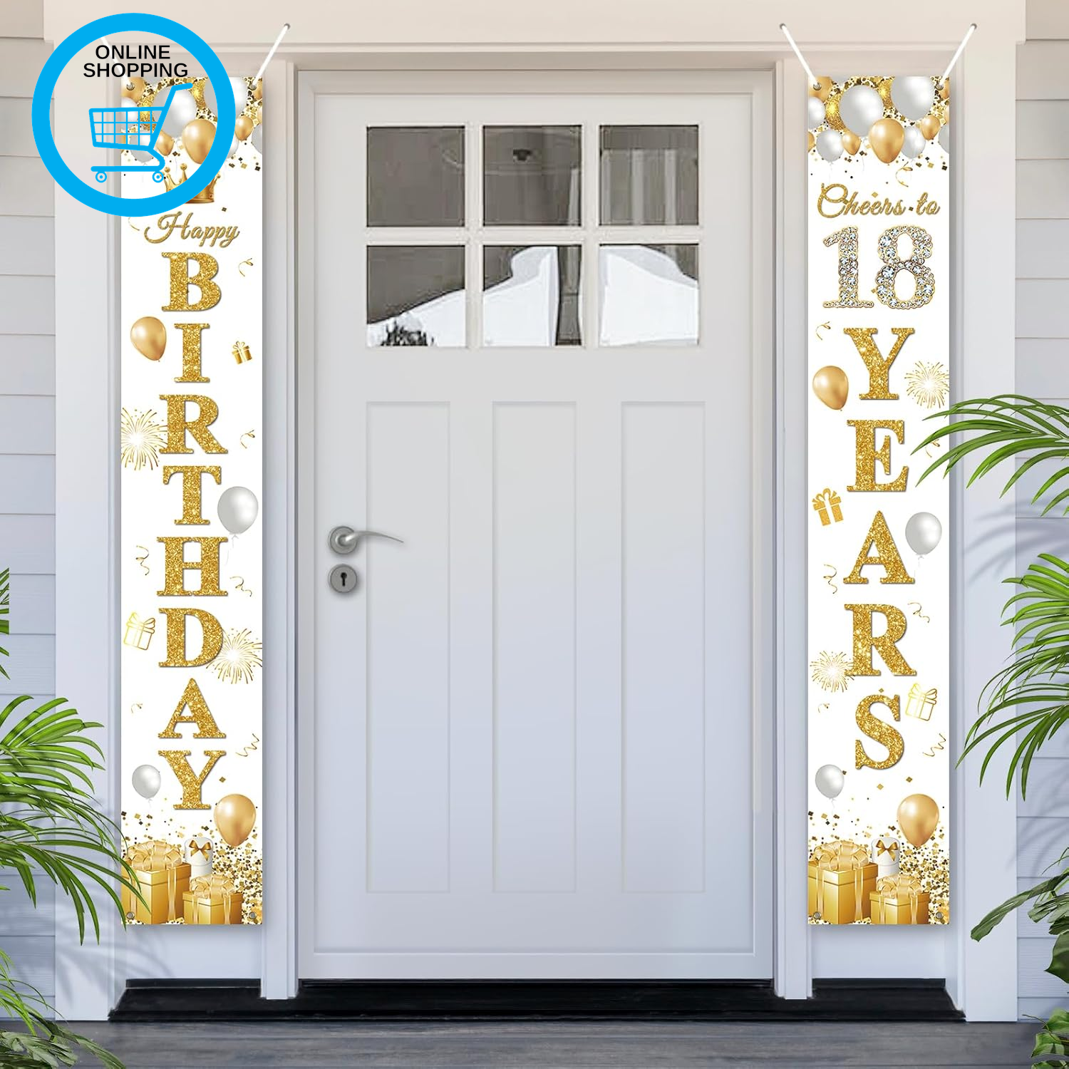 18Th Birthday Banner, 18Th Birthday Door Banner Decorations, Party Photo Booth B