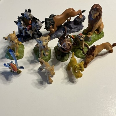 Disney Lion King Figurine Set Simba Nala Mufasa Timon Pumbaa Zazu Hyenas