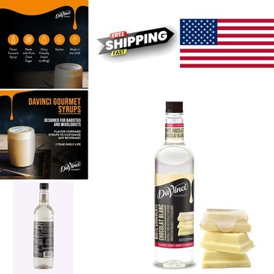 Classic White Chocolate Syrup 25.4 Fl Oz Sweet Creamy Flavor for Beverages