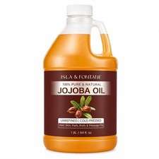  Jojoba Oil Set 64 Fl Oz 1.9L 100 Unrefined Cold Carrier Oil For