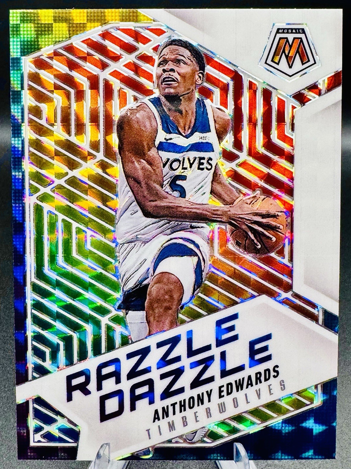 2024 Panini Mosaic - ANTHONY EDWARDS Razzle Dazzle #2 CASE HIT SSP Timberwolves
