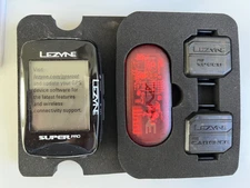 LEZYNE SUPER PRO GPS Cycle Computer Wireless Sensors Digital Display Mount