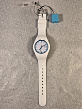 Unisex ICE-Watch White Silicone  Blue Tone 40mm Watch, Runs, ICE.GL.WE.U.S.13