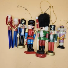Lot of vintage wood handmade nutcracker ornament Kurt Adler