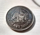 LIBERTY SILVER A-MARK 1 ONE  T OZ 999 SILVER ROUND PATINAED PEWTER NO DATE RARE