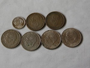Seven Swedish Silver Coins