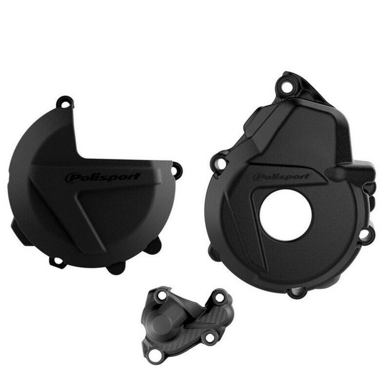 Protection carter Polisport noir pour moto KTM d'enduro et cross