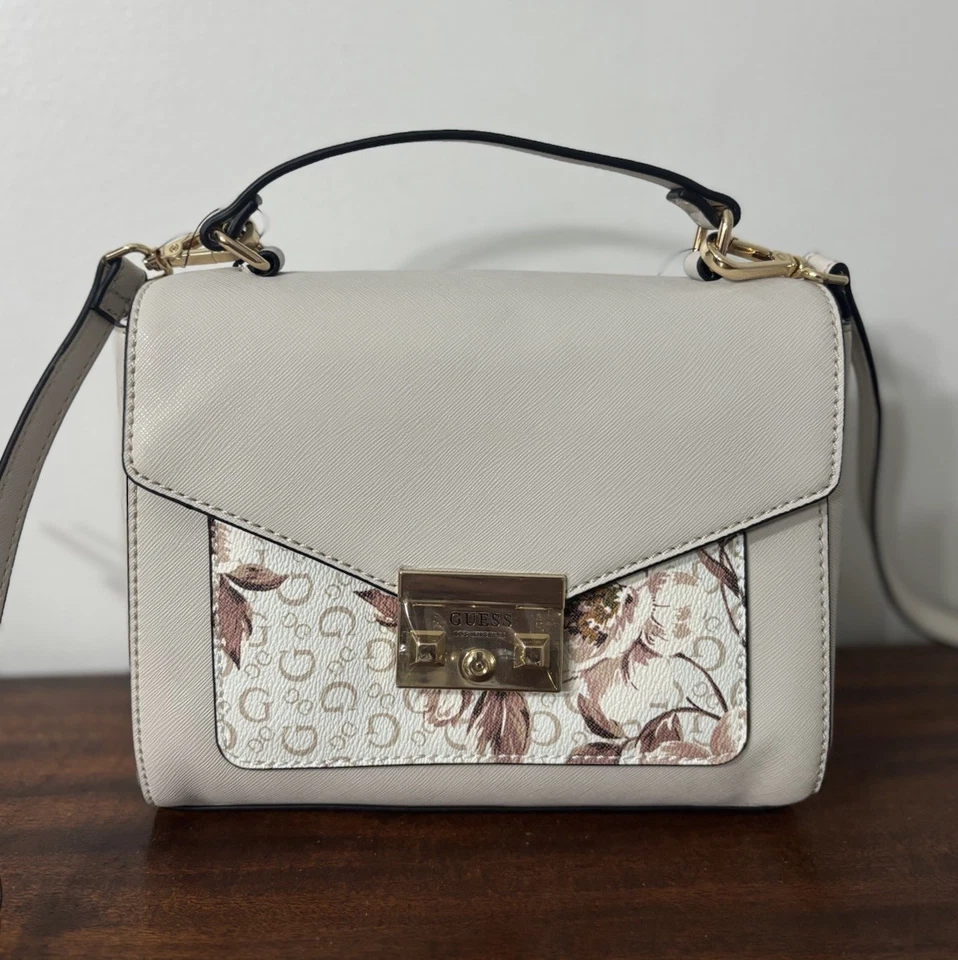 NUEVO CON ETIQUETAS ADIVINAR Cartera Floral Logo Bolso de Mano Blanco Rosa Malva Cartera + Bandolera NUEVO Foto 3 de 4